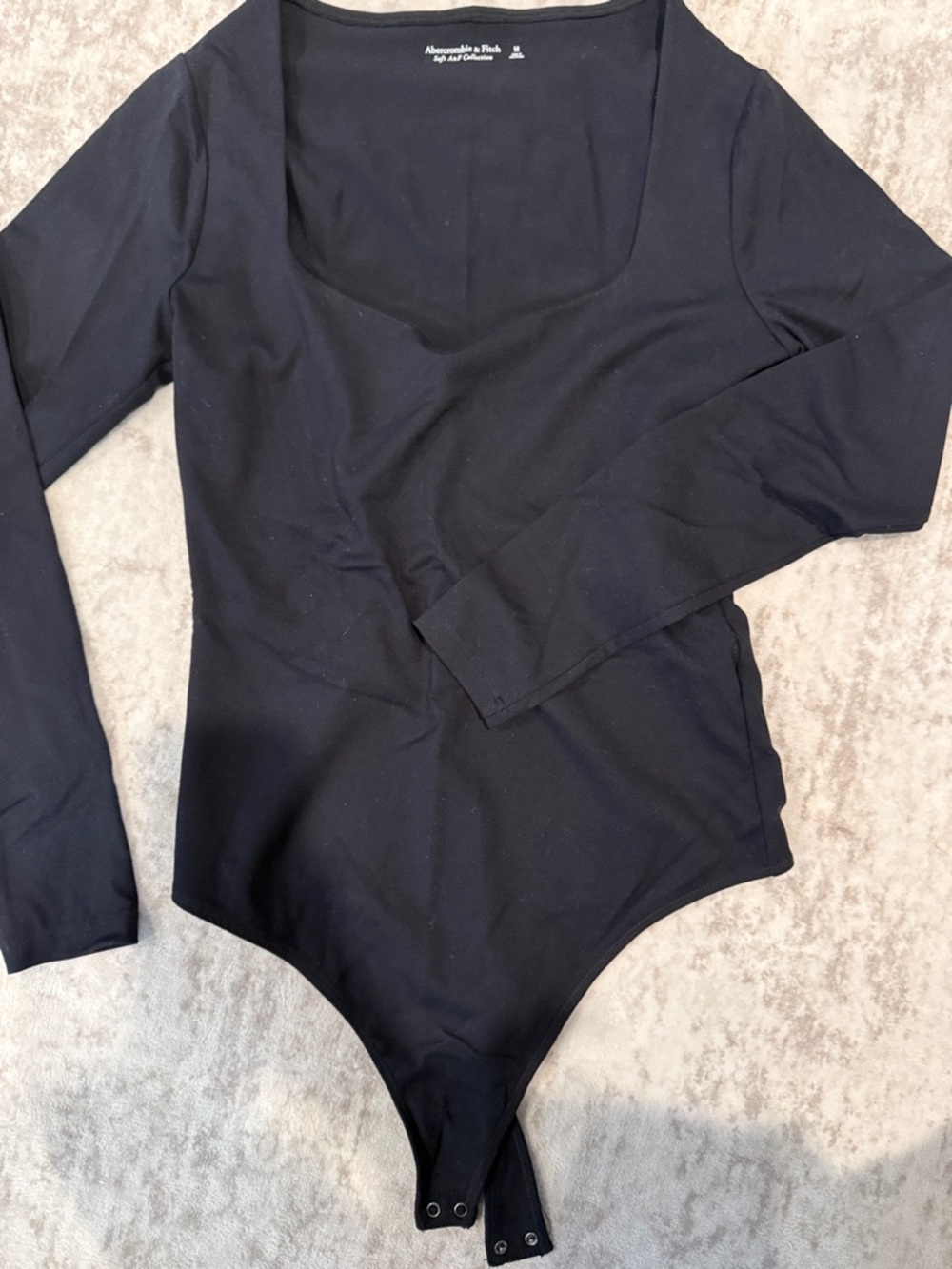 Abercrombie & Fitch Black Long Sleeve Scoop Bodysuit